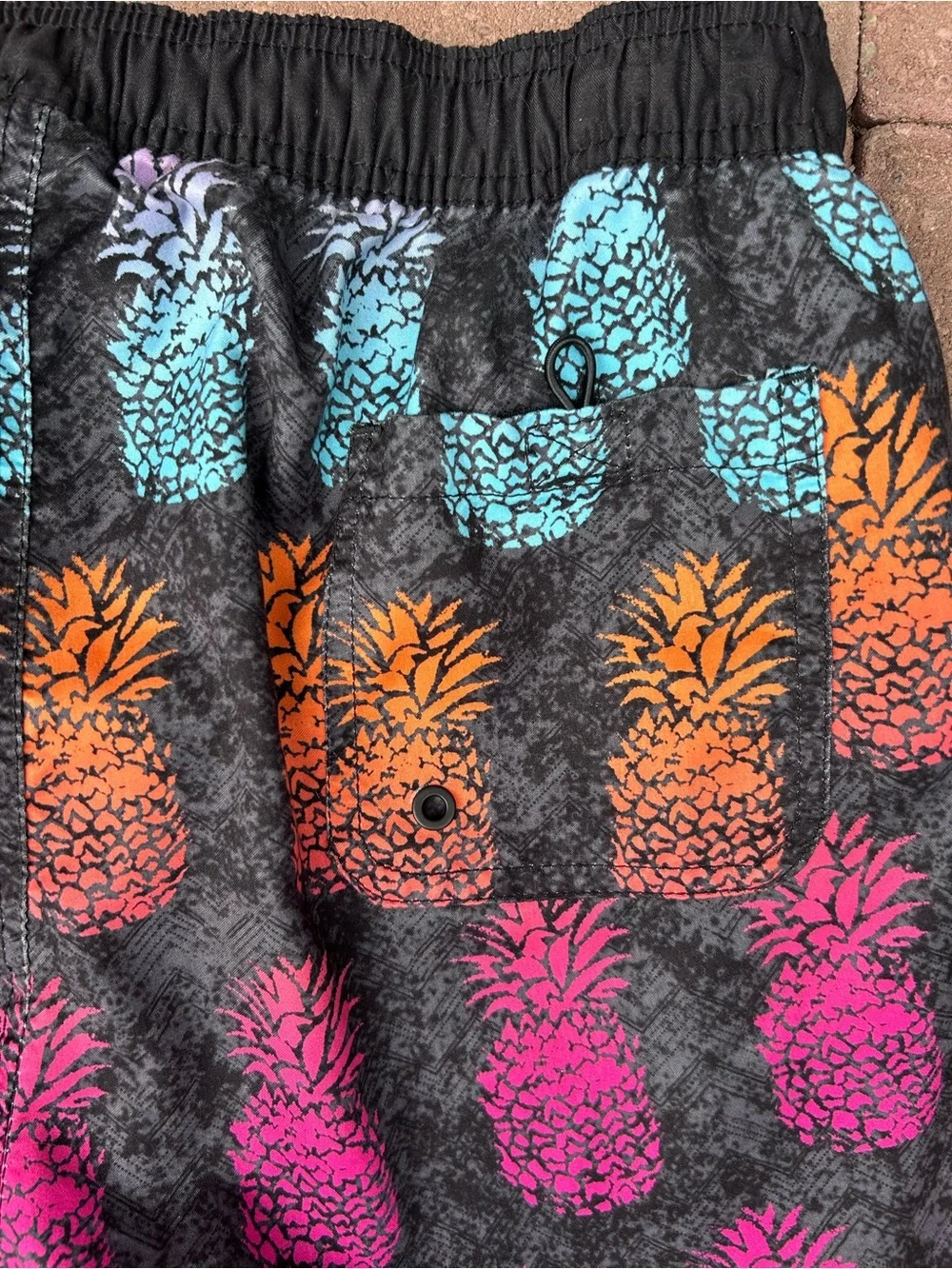 Ron Jon Surf Shop Swim Trunks Neon Pineapples XL